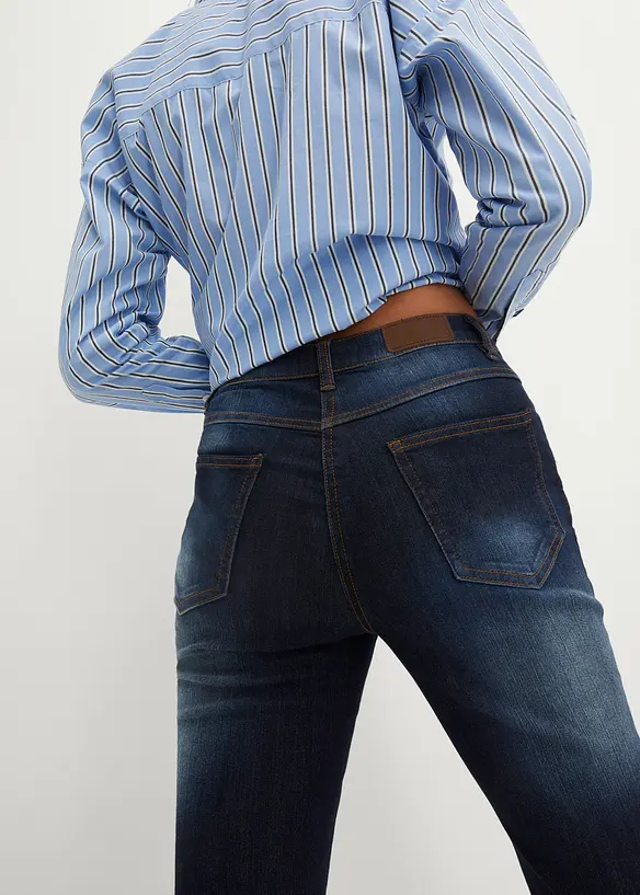 Bootcut stretch jeans, mid waist, bonprix