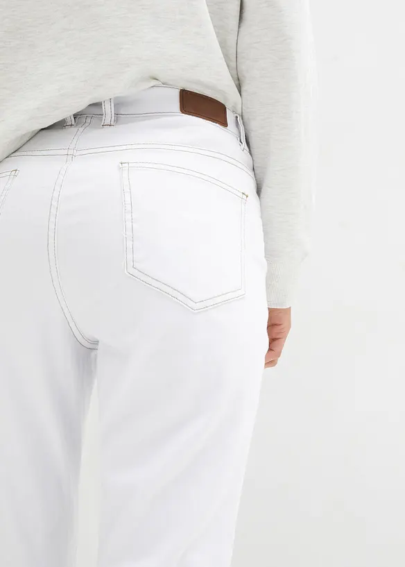 Stretch jeans mid waist, straight, bonprix