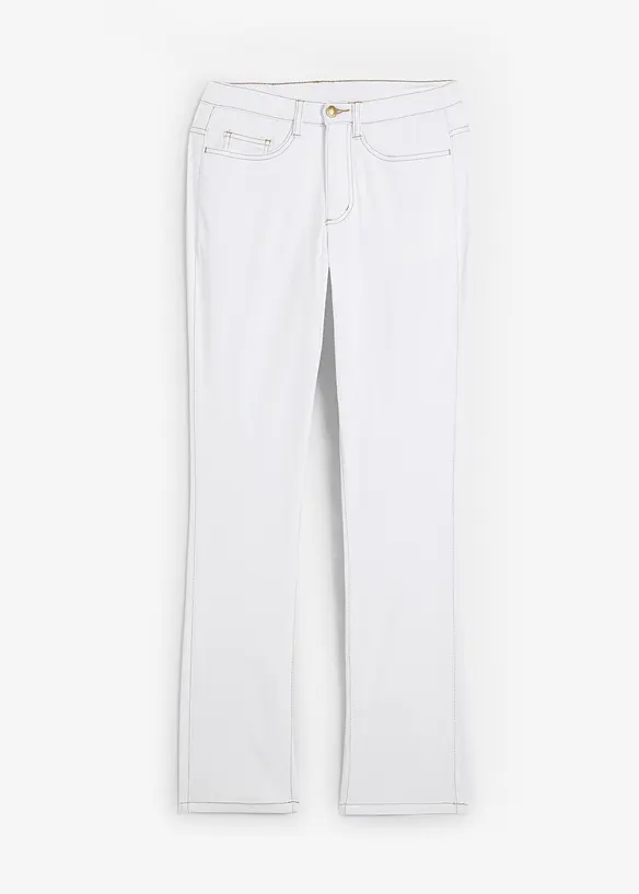 Stretch jeans mid waist, straight, bonprix