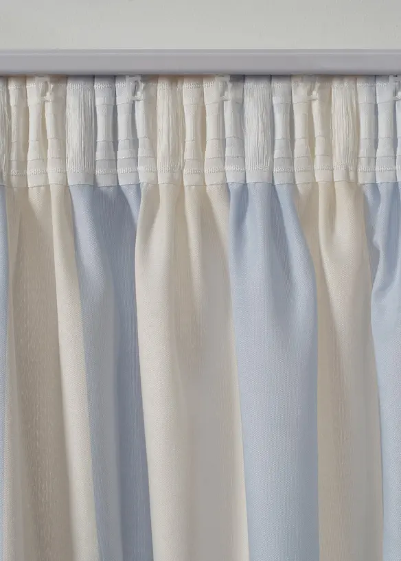 Gestreept gordijn met gerecycled polyester (1 stuk), bonprix