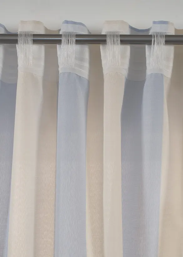 Gestreept gordijn met gerecycled polyester (1 stuk), bonprix