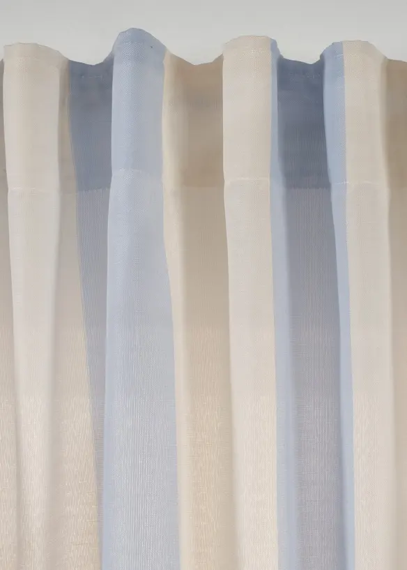 Gestreept gordijn met gerecycled polyester (1 stuk), bonprix