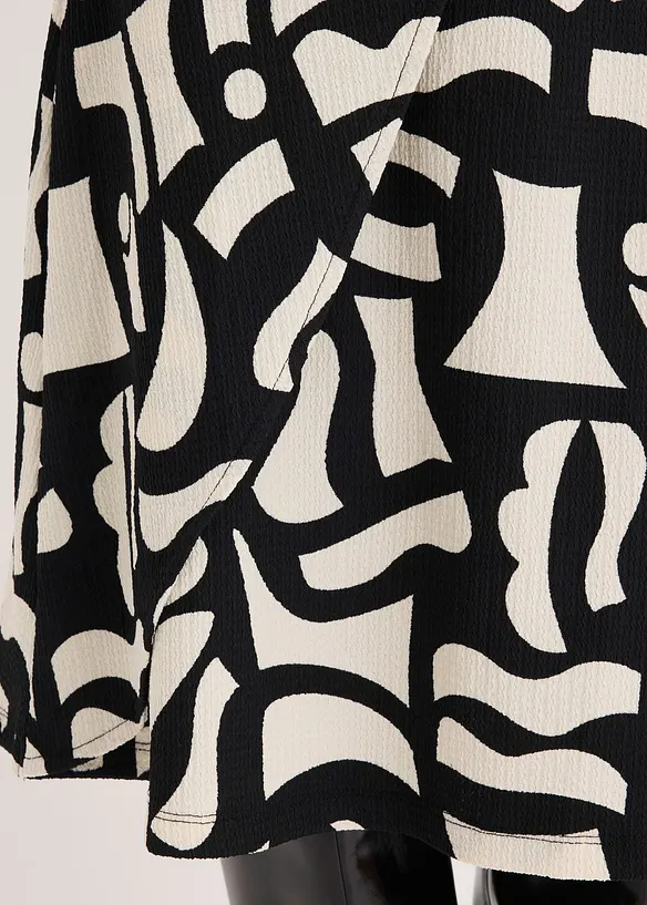 Midi jurk van gestructureerde jersey, bonprix