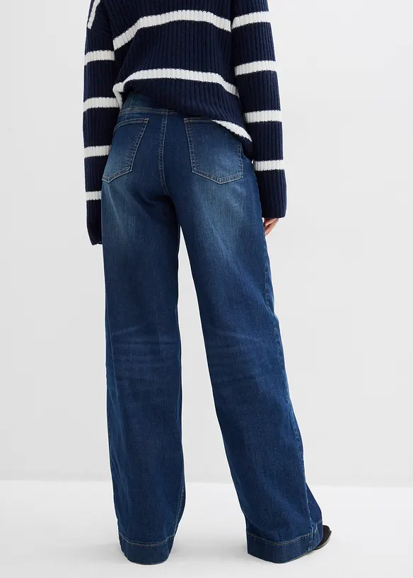 Wide leg jeans high waist, comfortband full length, bonprix