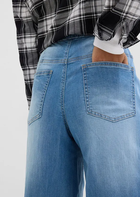 Wide leg jeans high waist, comfortband full length, bonprix