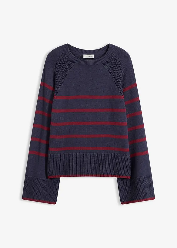 Trui met contrastrerende strepen, bonprix