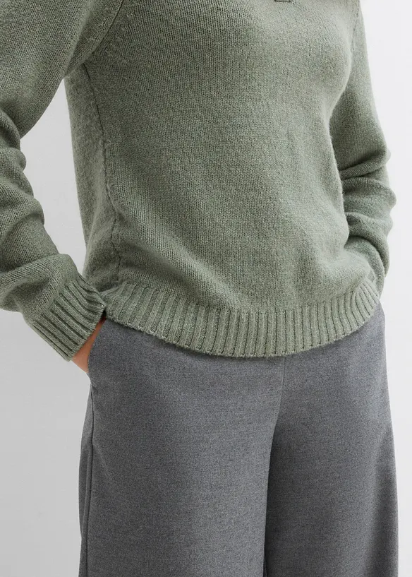 Trui met kanten inzet, bonprix