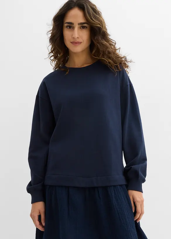Sweatjurk met geweven rok, bonprix