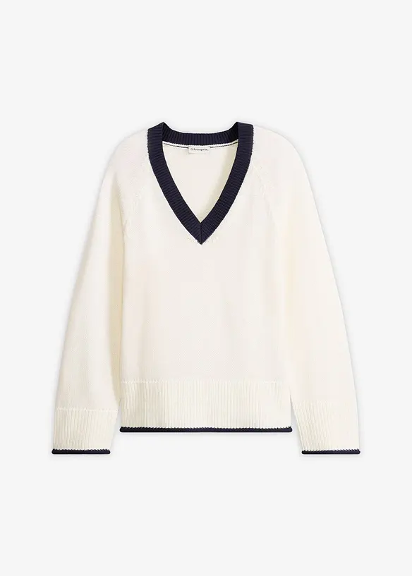 Trui met contrastrerende strepen, bonprix