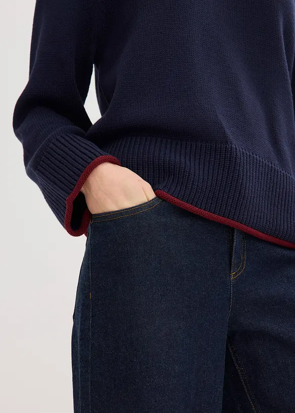 Trui met contrastrerende strepen, bonprix