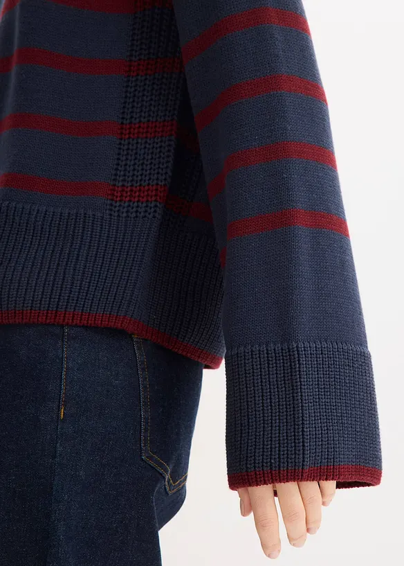 Trui met contrastrerende strepen, bonprix