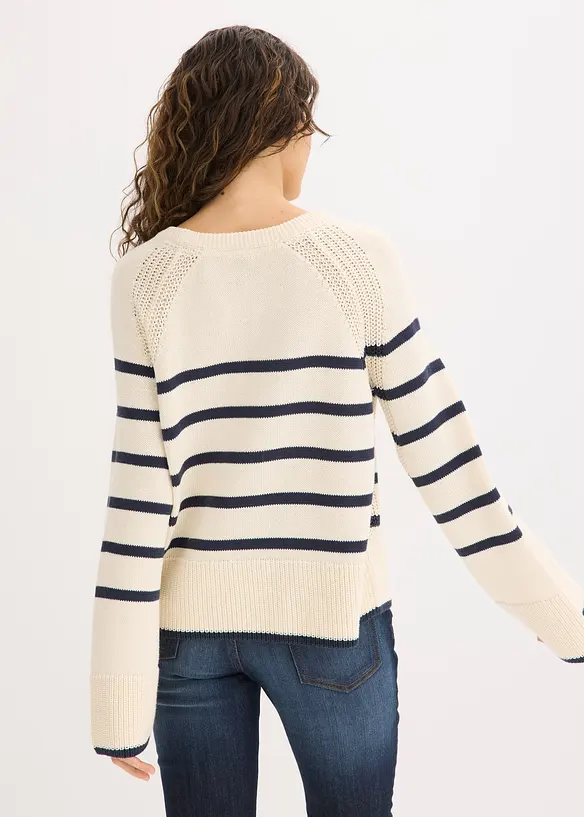 Trui met contrastrerende strepen, bonprix