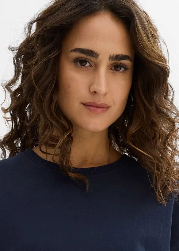 Sweatjurk met geweven rok, bonprix