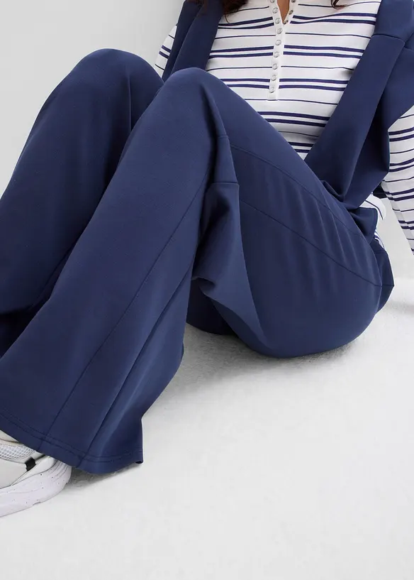 Palazzo broek van zacht scuba, bonprix