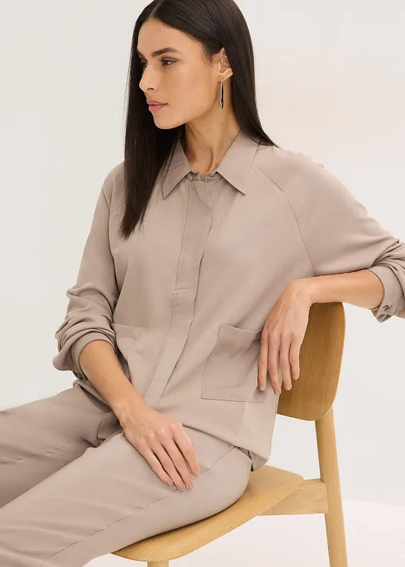 Lichte jas van Punto di Roma met satijnen rand, bonprix