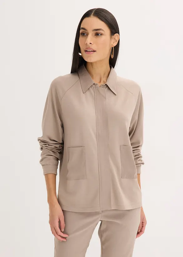 Lichte jas van Punto di Roma met satijnen rand, bonprix