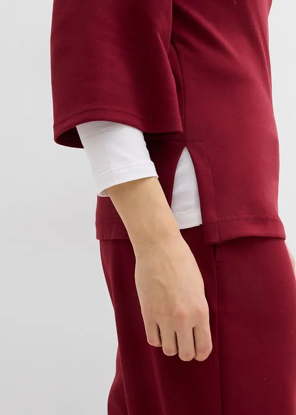 Boxy shirt van scuba met elastisch inzetstuk, bonprix