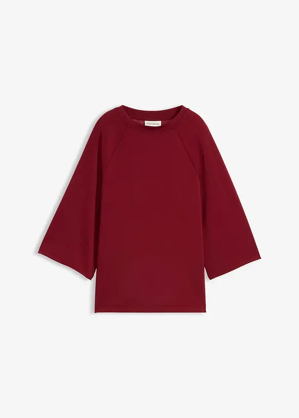 Boxy shirt van scuba met elastisch inzetstuk, bonprix