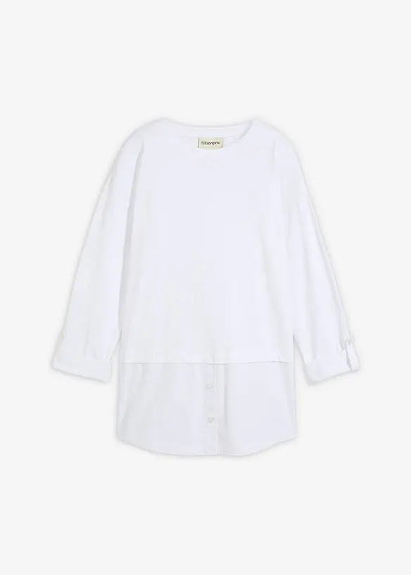Shirt met blouse-inzet, bonprix