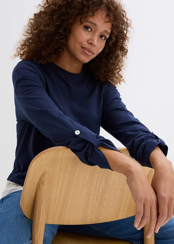 Shirt met blouse-inzet, bonprix