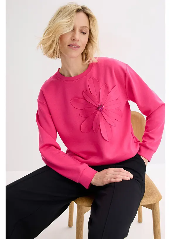 Sweater met applicatie, bonprix