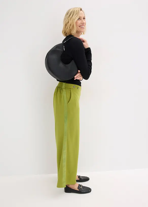 Jersey broek met sierbandjes, bonprix