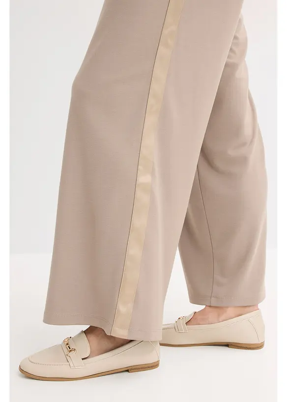 Jersey broek met sierbandjes, bonprix