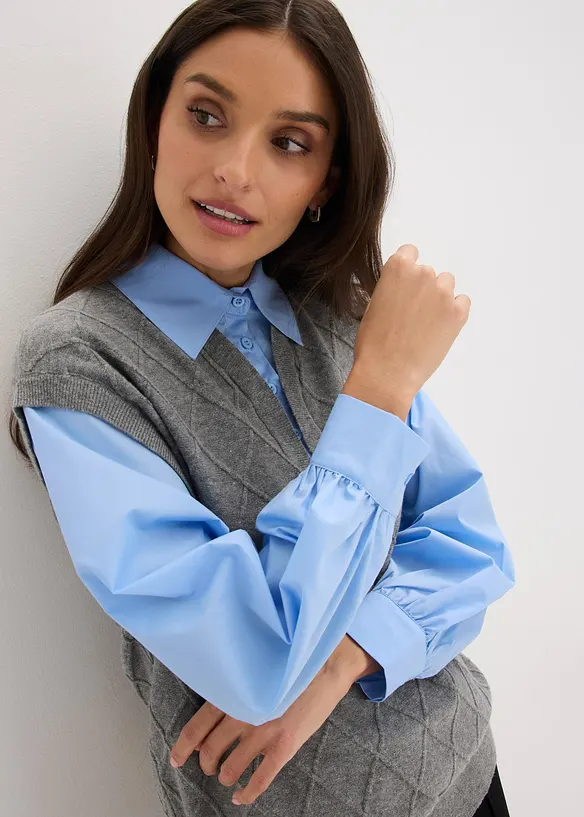 Trui met blouse-inzet, bonprix