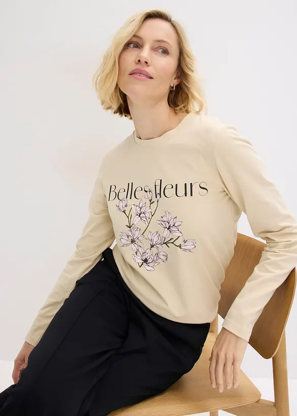 Longsleeve met biologisch katoen, bonprix