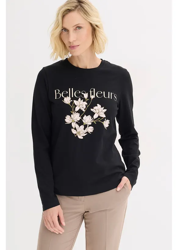 Longsleeve met biologisch katoen, bonprix