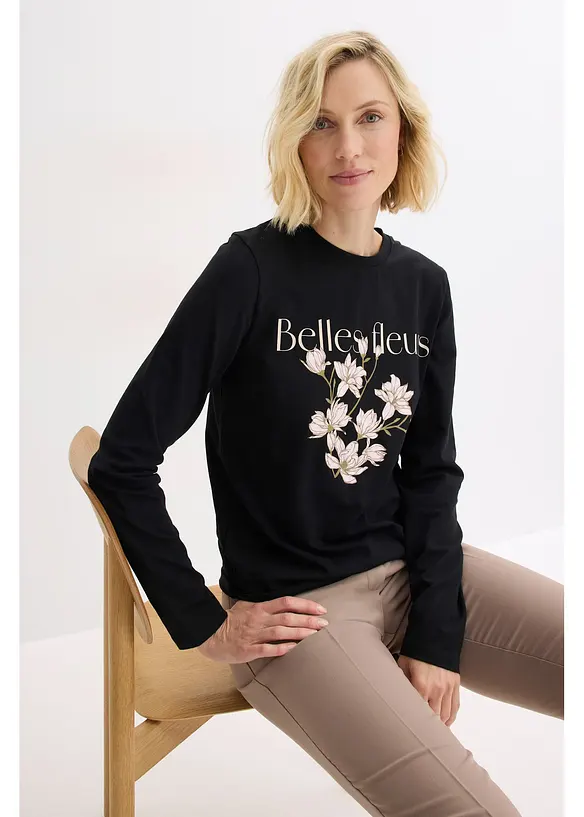 Longsleeve met biologisch katoen, bonprix