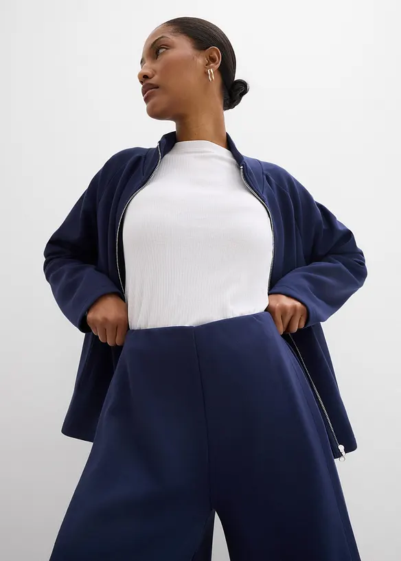 Wijde broek in een modalmix met plooi aan de zijkanten, bonprix