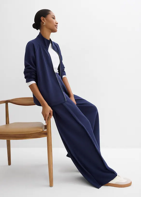 Wijde broek in een modalmix met plooi aan de zijkanten, bonprix