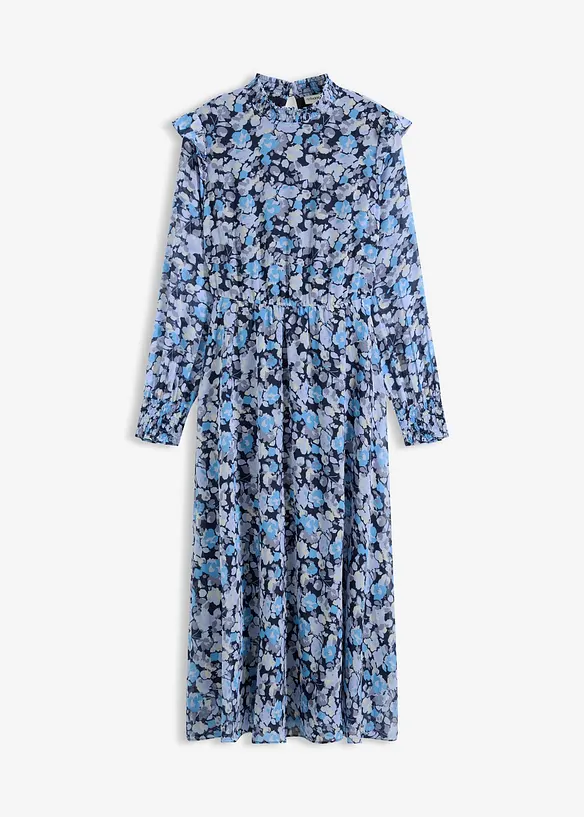 Jurk van chiffon met opstaande kraag, bonprix