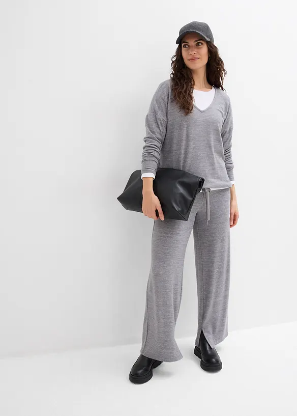 Oversized sweater in gebreide look, bonprix