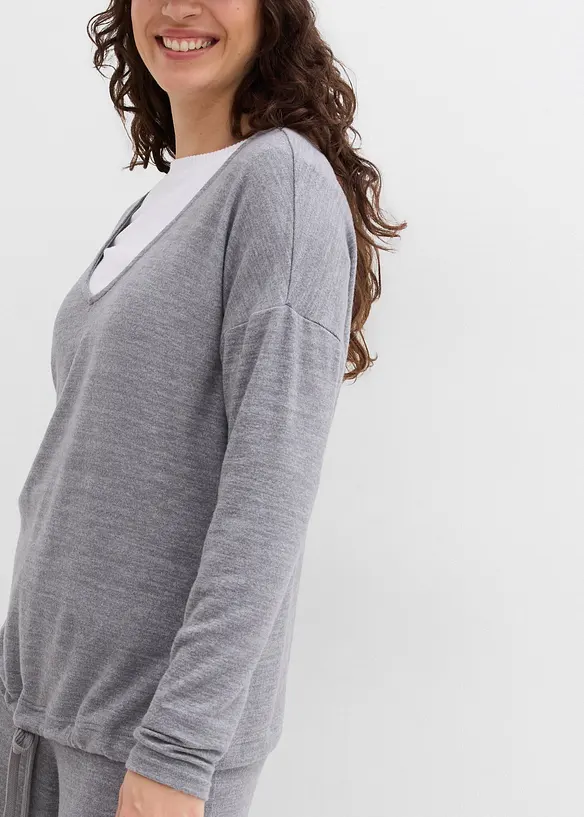 Oversized sweater in gebreide look, bonprix