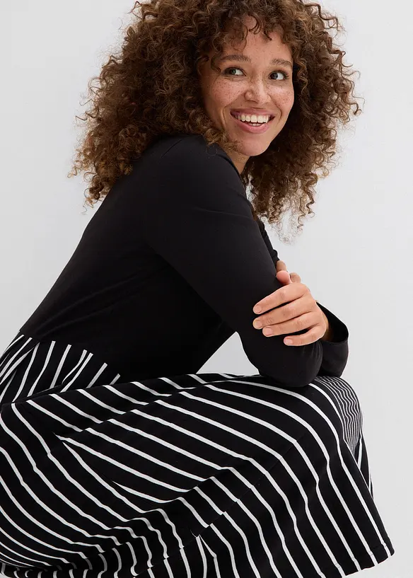 Midi jurk van katoen-jersey, bonprix