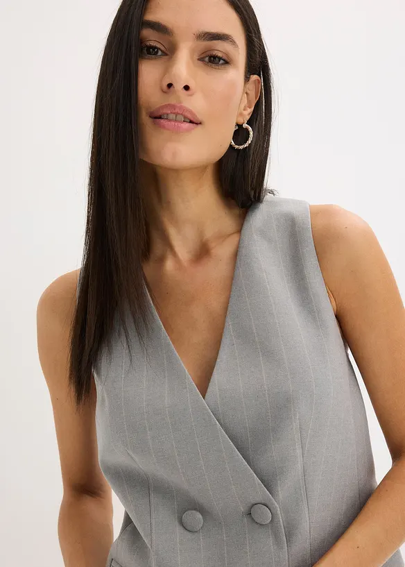 Kostuumgilet met krijtstrepen, bonprix