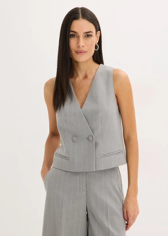 Kostuumgilet met krijtstrepen, bonprix