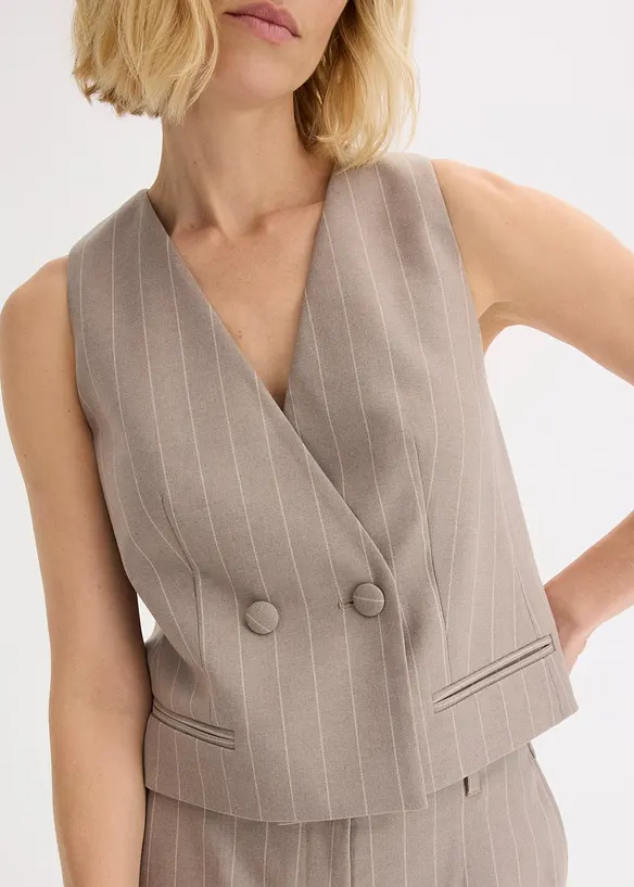 Kostuumgilet met krijtstrepen, bonprix