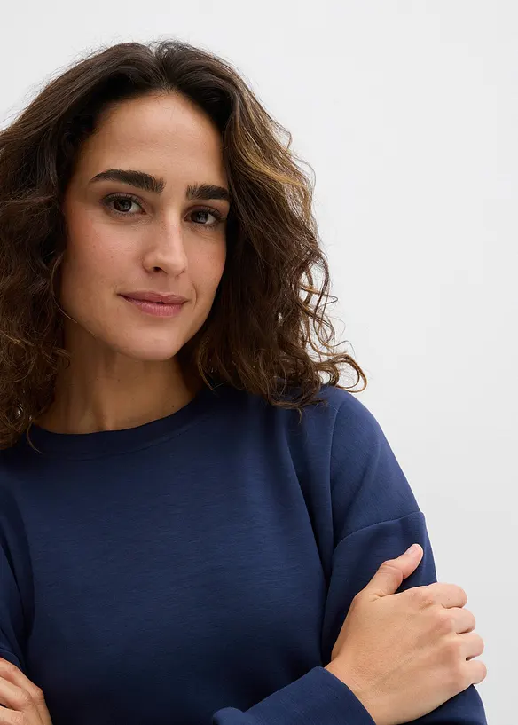 Sweater van zacht scuba, bonprix