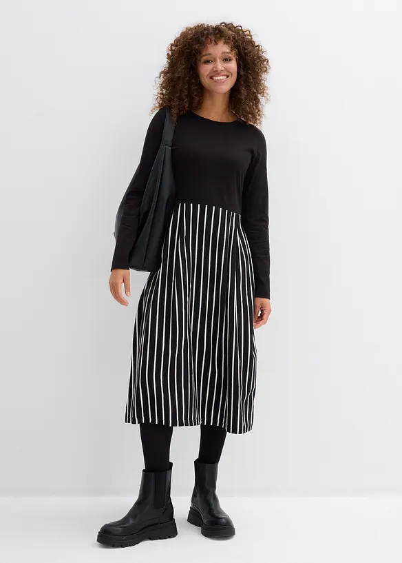 Midi jurk van katoen-jersey, bonprix