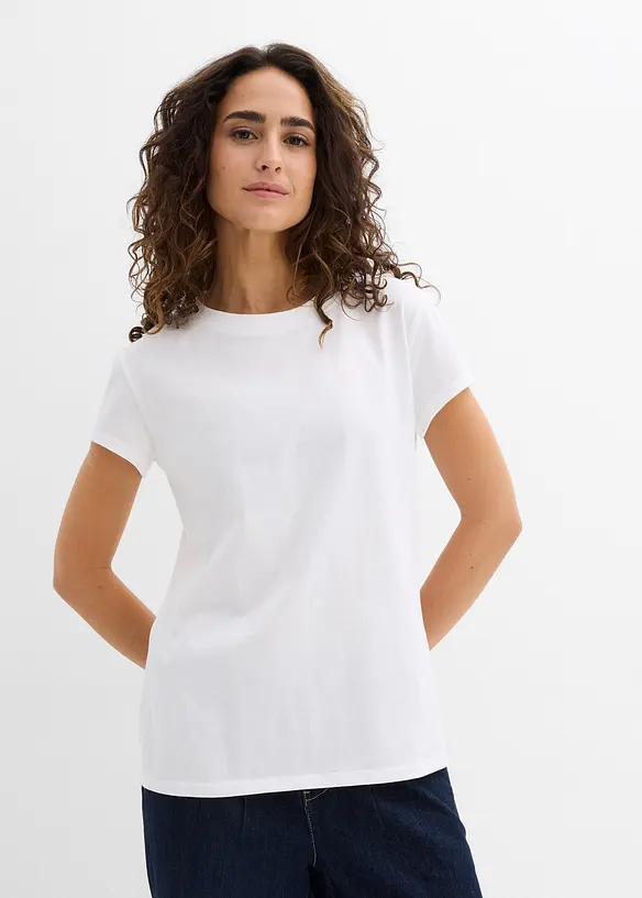 T-shirt van puur biologisch katoen ( set van 2), bonprix