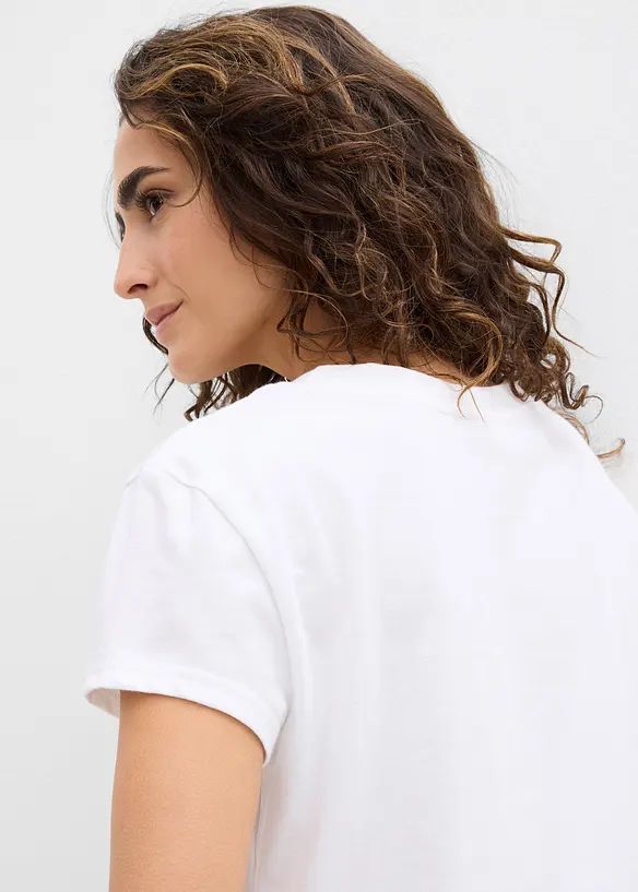 T-shirt van puur biologisch katoen ( set van 2), bonprix