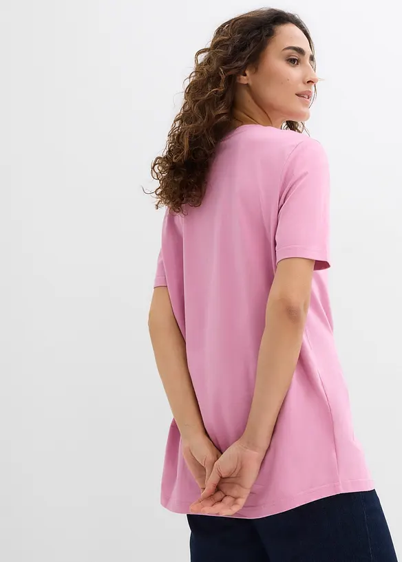 Longshirt van biologisch katoen (set van 2), bonprix