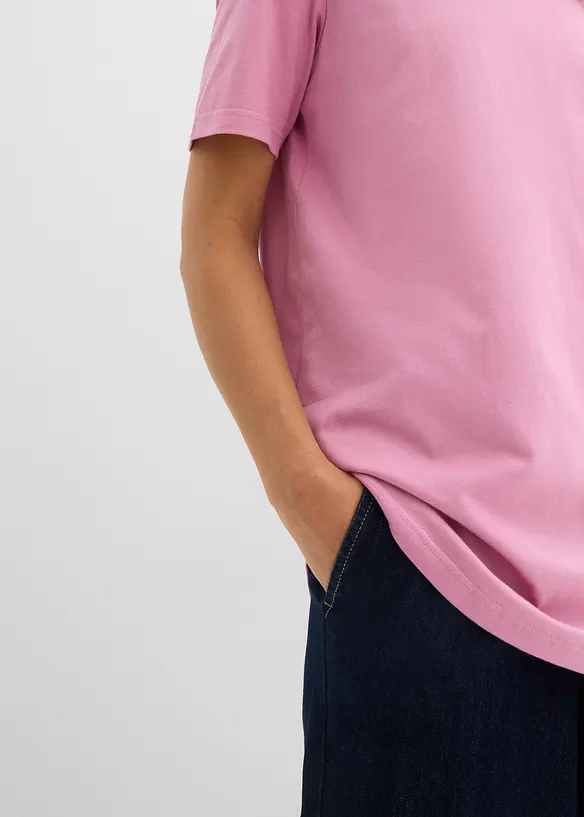 Longshirt van biologisch katoen (set van 2), bonprix