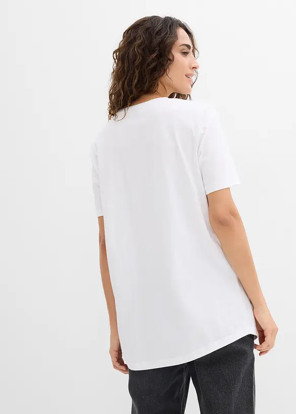 Longshirt van biologisch katoen (set van 2), bonprix