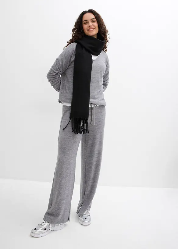 Jersey broek in gebreide look, bonprix