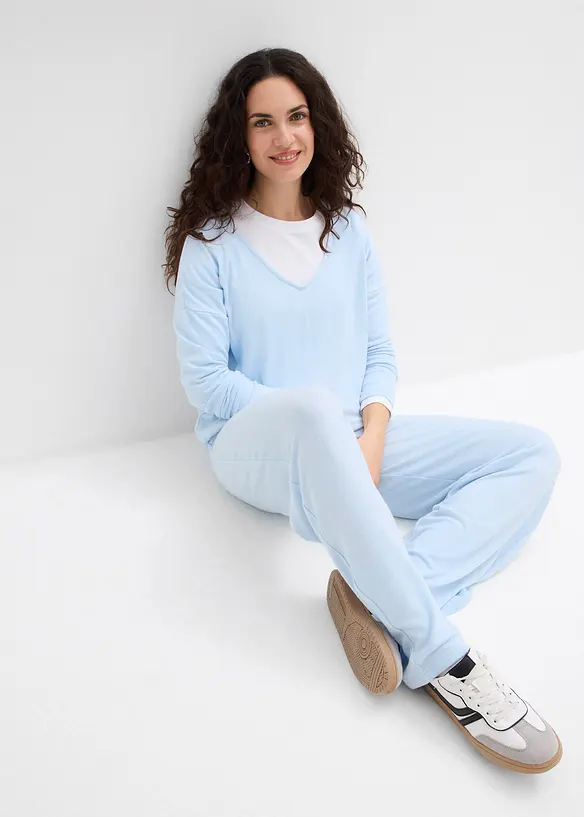 Jersey broek in gebreide look, bonprix