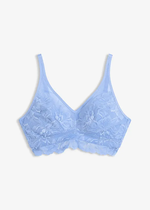 Bralette met gebloemd kant en mesh, bonprix